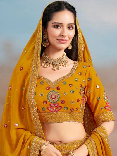 DN 6008 COLOURS BY ZEEL DESIGNER GEORGETTE LEHENGA CHOLI WHOLESALER IN INDIA